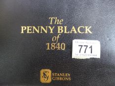 An 1840 penny black 3/4 margin,