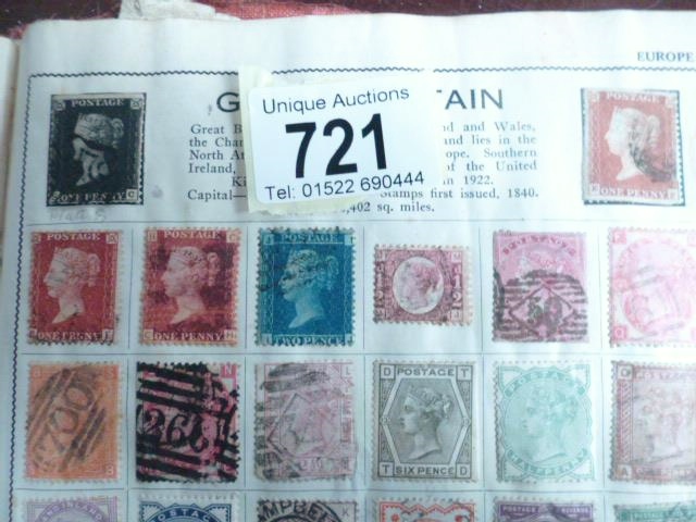 2 distressed albums and 1 other 'Victory' album has 27 GB Victorian stamps including one penny
