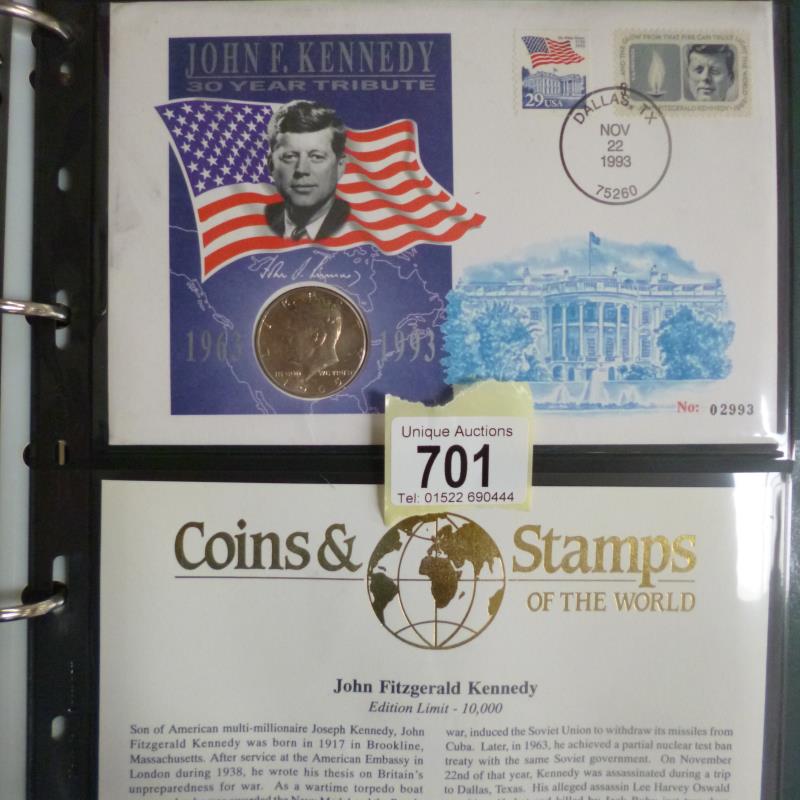 An album of 19 coin covers including Australian 102 silver coin - Image 2 of 5