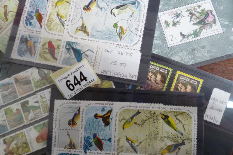 A collection of bird stamps - Eire, USA, Uganda, Christmas Island - sets,