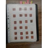 A folder of in excess of 500 Victorian 1d red stamps