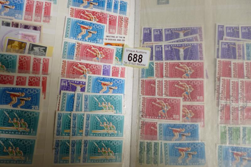 6 stamp albums - GB,
