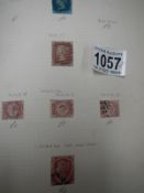 4 albums - each containing 1d reds (1 with 2d blue and other Victorian stamps)