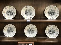 A set of 6 Victorian history of Joseph plates