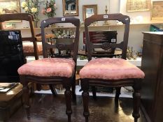 A pair of Mahogany bedroom chairs.