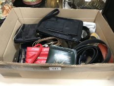 A quantity of leather purses & belts