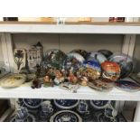 A collection of Lilliput Lane plates, Poole pottery seasons plates, plaques and figurines etc.