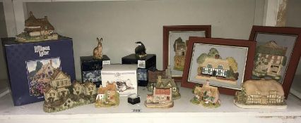 A boxed of Lilliput Lane cottages,