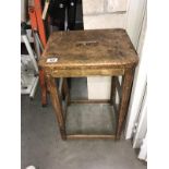 A late 19th / early 20th Century tall stool