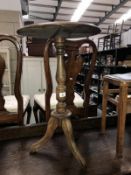 A Victorian mahogany tripod table