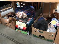 A quantity of soft toys and dolls and a quantity of games, jigsaws and bean bags etc.