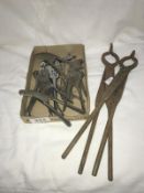 A mixed lot of vintage tools etc.