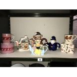 A quantity of novelty teapots,