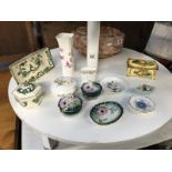 A quantity of Limoges trinket pots including Masons and Staffordshire etc.