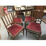 A set of 4 1930's oak dining chairs