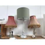 A pair of vintage table lamp and 1 other