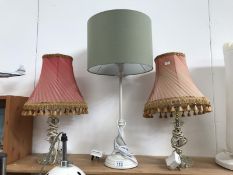 A pair of vintage table lamp and 1 other