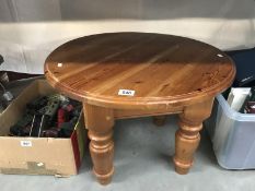 A circular coffee table