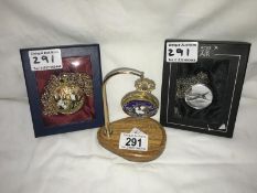 3 interesting pocket watches including 1 on stand