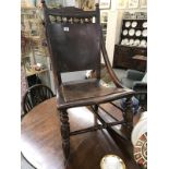 A child sized rocking chair