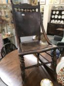 A child sized rocking chair
