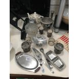 A quantity of plated metalware