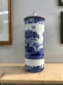 A tall, lidded Spode jar.