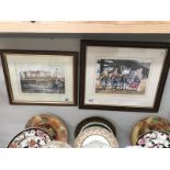 2 framed & glazed pictures,