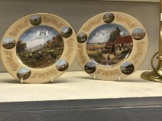 2 Christian Seltmann German collectors plates featuring rural scenes