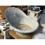 Small galvanised bath tub.