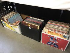 3 boxes of LP records and some singles