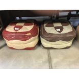Two 1960's footstools/pouffes