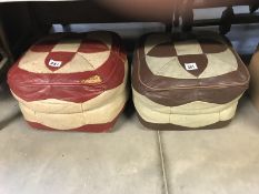 Two 1960's footstools/pouffes