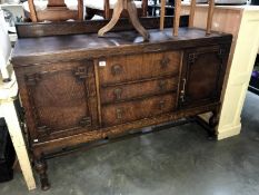 A large 1930's oak sideboard