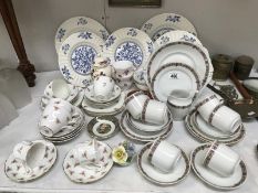 A quantity of Wade plates, a Masons jar & tea set etc.