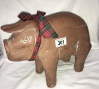 An old style terracotta pig