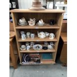 A solid oak bookcase