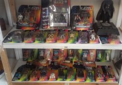 An excellent collection of over 30 carded Star Wars figures including R2-D2, Leia, Boba Fett etc.