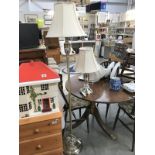 A standard lamp & similar table lamp
