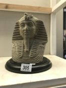 A bust of an Egyptian ruler on plinth (made from a kit)