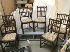 A set of 6 oak dining chairs