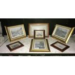 A quantity of framed and glazed prints