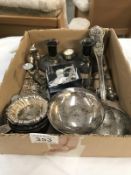 A quantity of silver plate etc.