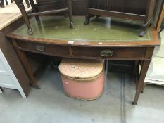 A leather topped 2 drawer desk