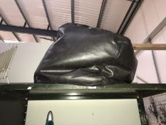 A leather beanbag