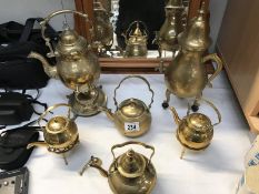 A good lot of brass including. kettles etc.