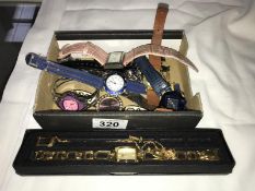 A mixed lot of wristwatches