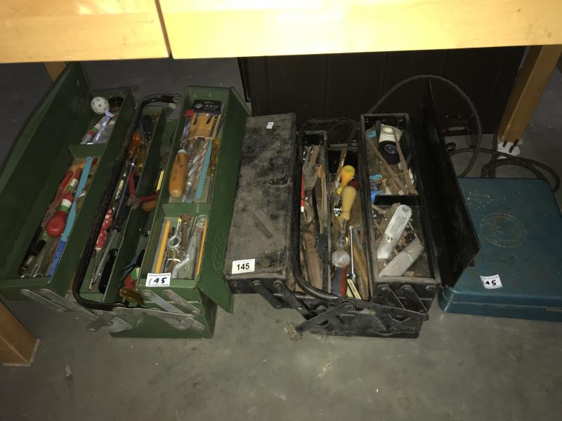 A quantity of toolboxes and contents