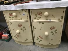 2 shabby chic bedside cupboards