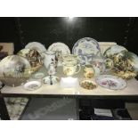 A collection of pottery, china, collectors plates etc.